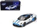 MASERATI MC20 #2 WHITE "PERFORMANCE EXPERIENCE" 1/64 BY BBR MODELS BBRDIE6407